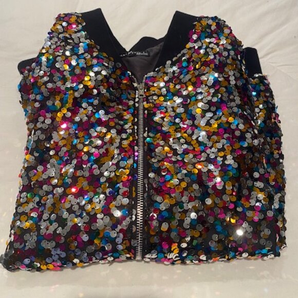 Emery Rose long sleeve sequin bomber jacket - Picture 5 of 5